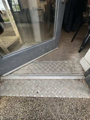 Small bump on the frame of the door.