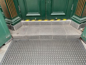 View of two steps along front entrance.