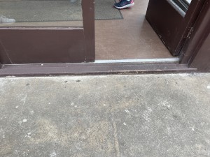A very small step is present by the entrance.