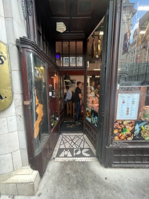 Path ahead leads to the main door.
