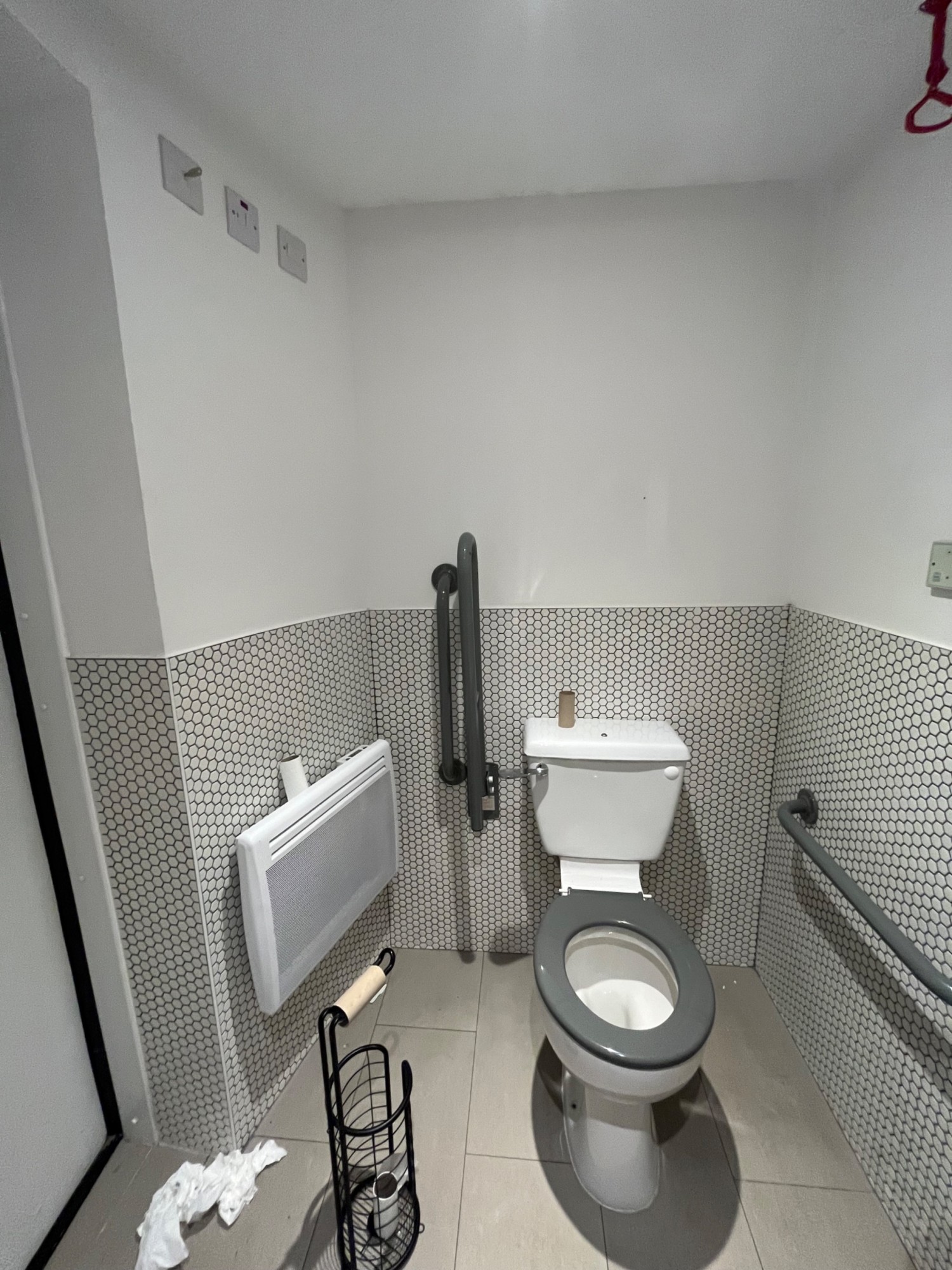 From sink facing left. Toilet ahead.