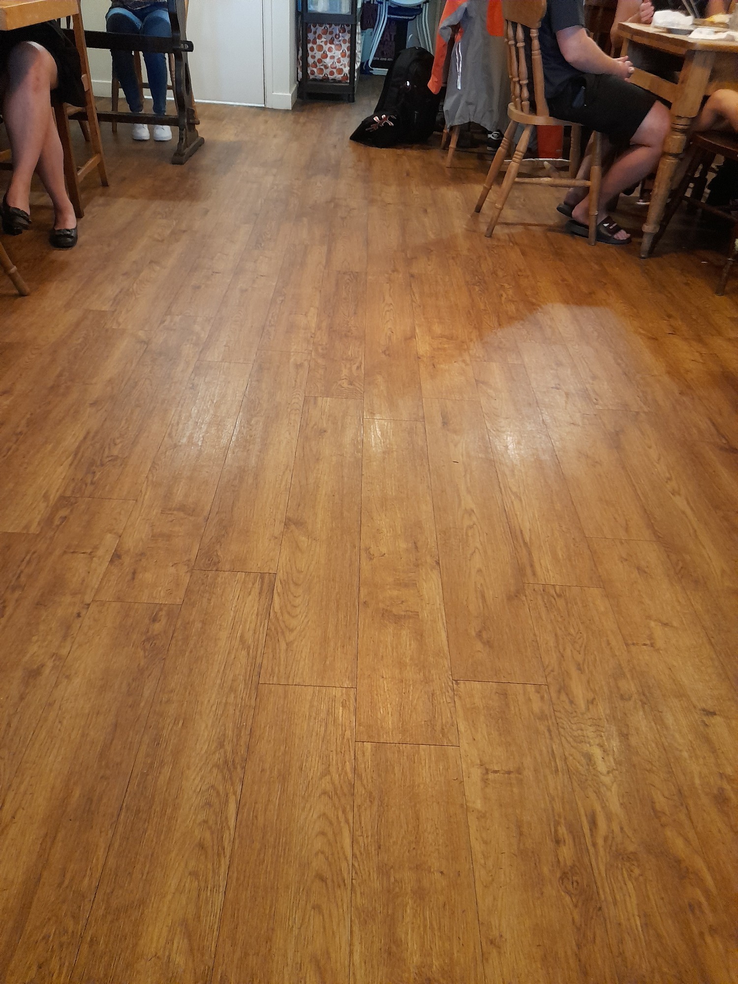 This is the main area of the cafe, there is a few chairs in the way on both sides leading up to the toilet, but apart from that it's got an open space