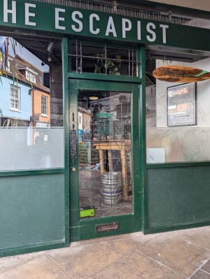 Front entrance.
Tables and chairs outside.