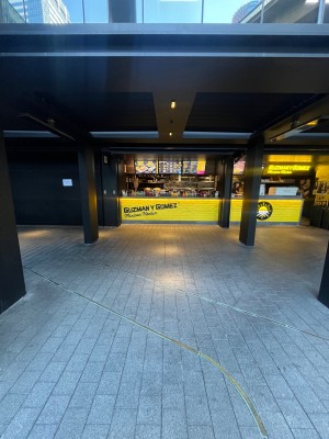 No door leading to kiosk ahead.