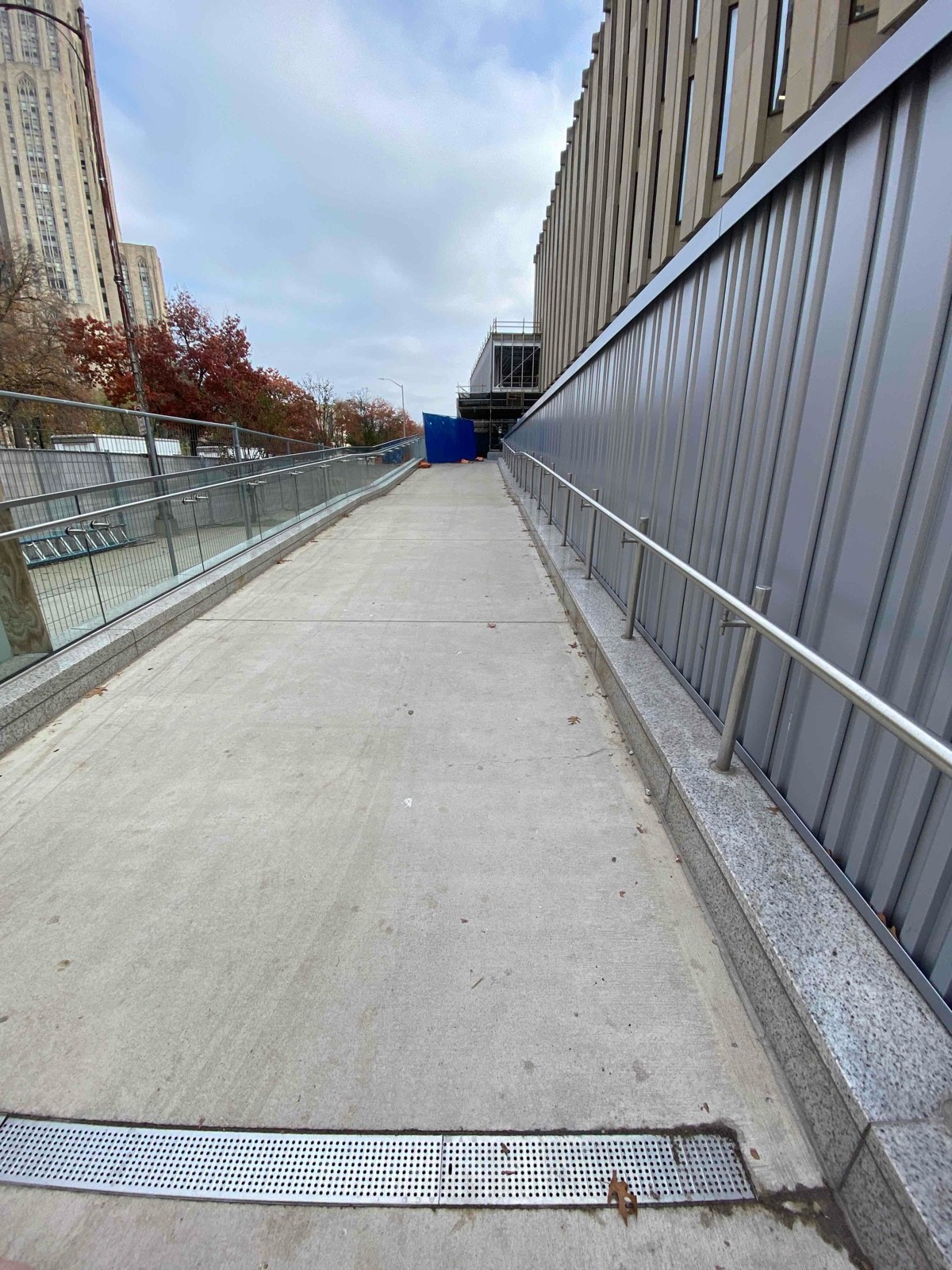 Relatively steep ramp to enter, smoothly paved