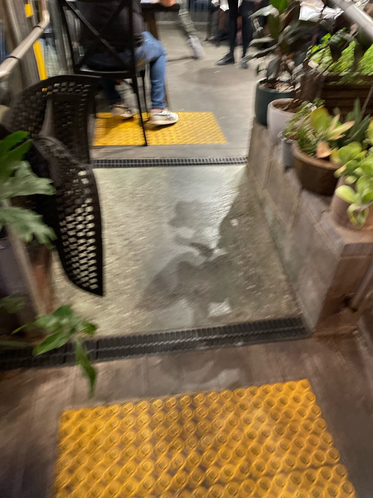 Tactile indicators for built in ramp