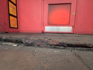 Step leading to main entrance.