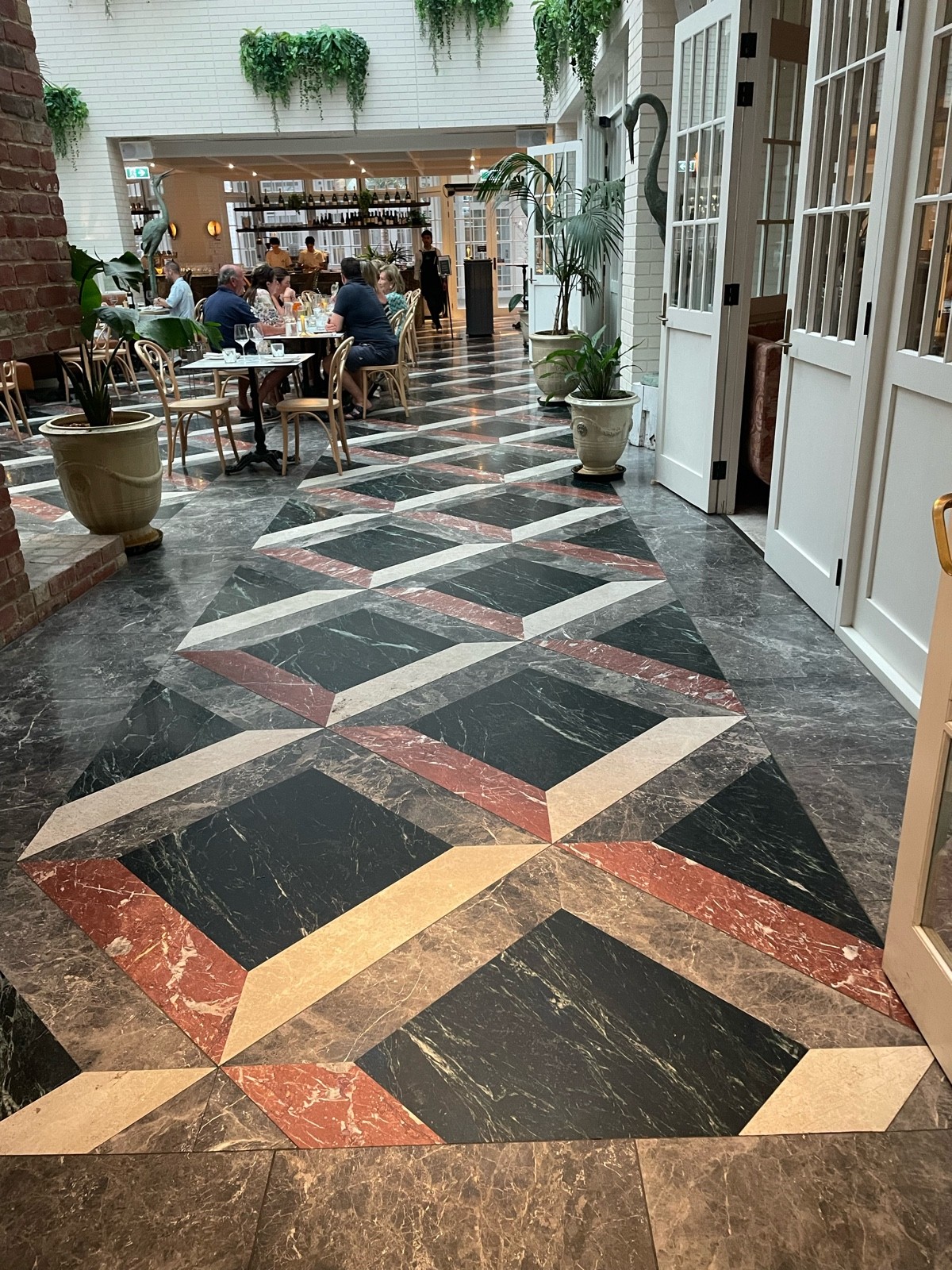 Pathway to restaurant