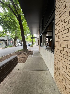 No door leading to kiosk service counter.
