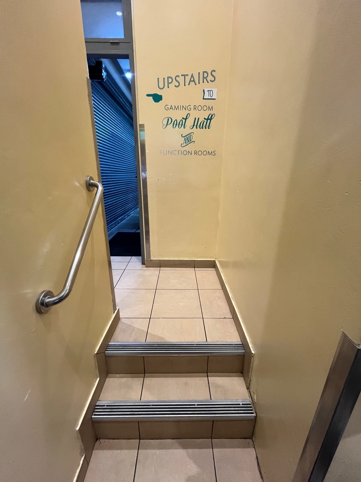 From door facing straight. Path ahead.
