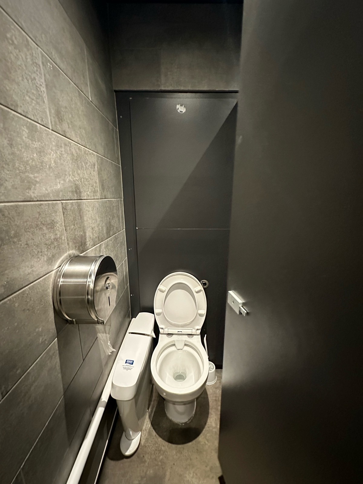 From door facing straight. Toilet at back.