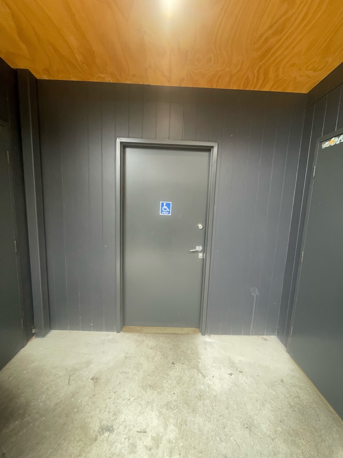 Door to accessible toilet