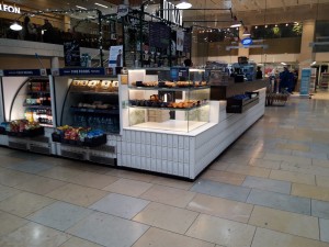 From train station facing venue. Counter at the back.