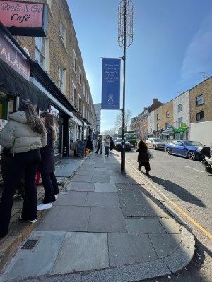 From pavement facing straight. Venue on right.