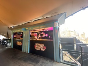 Open kiosk ahead.