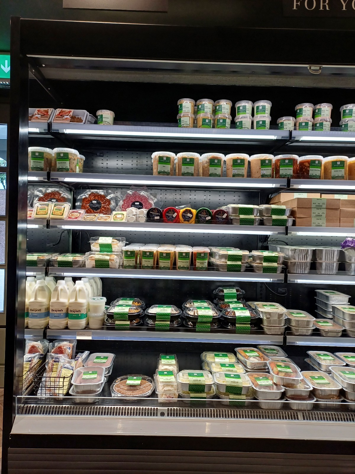 Farm shop chilled food display