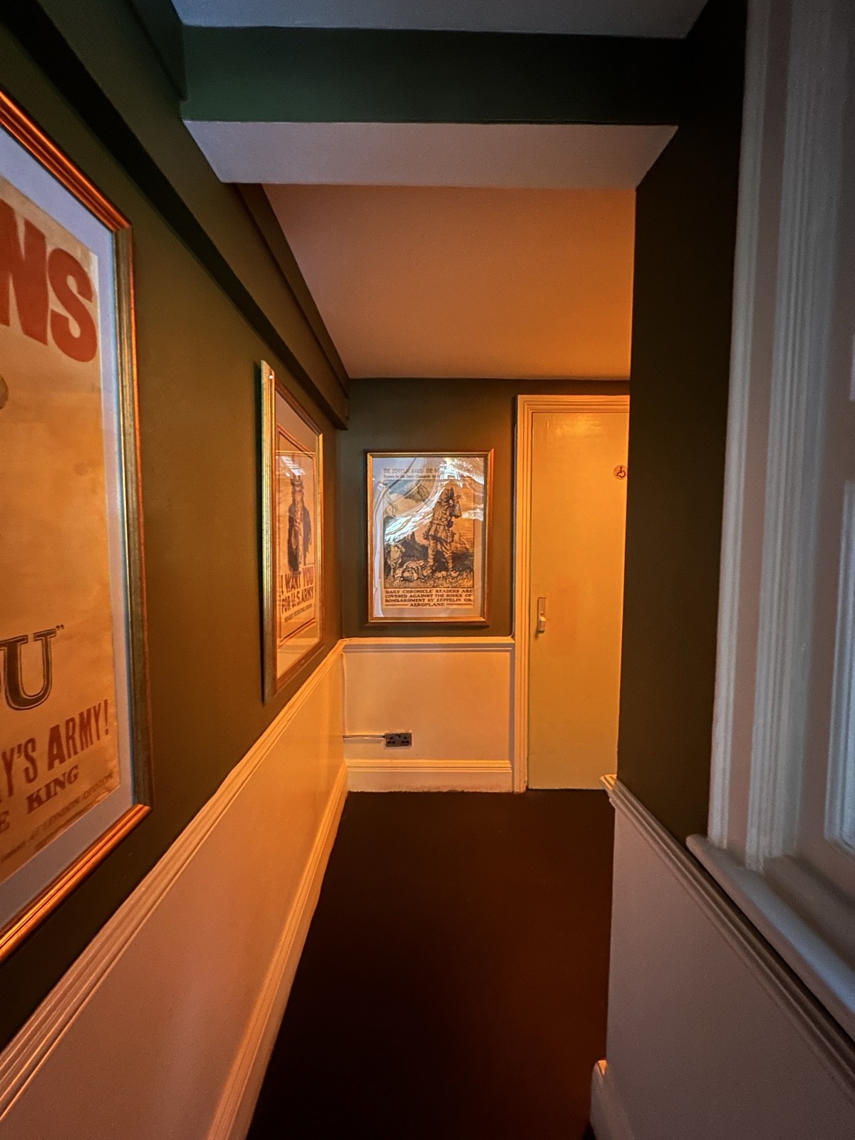 From archway facing straight. Bathroom to back right.