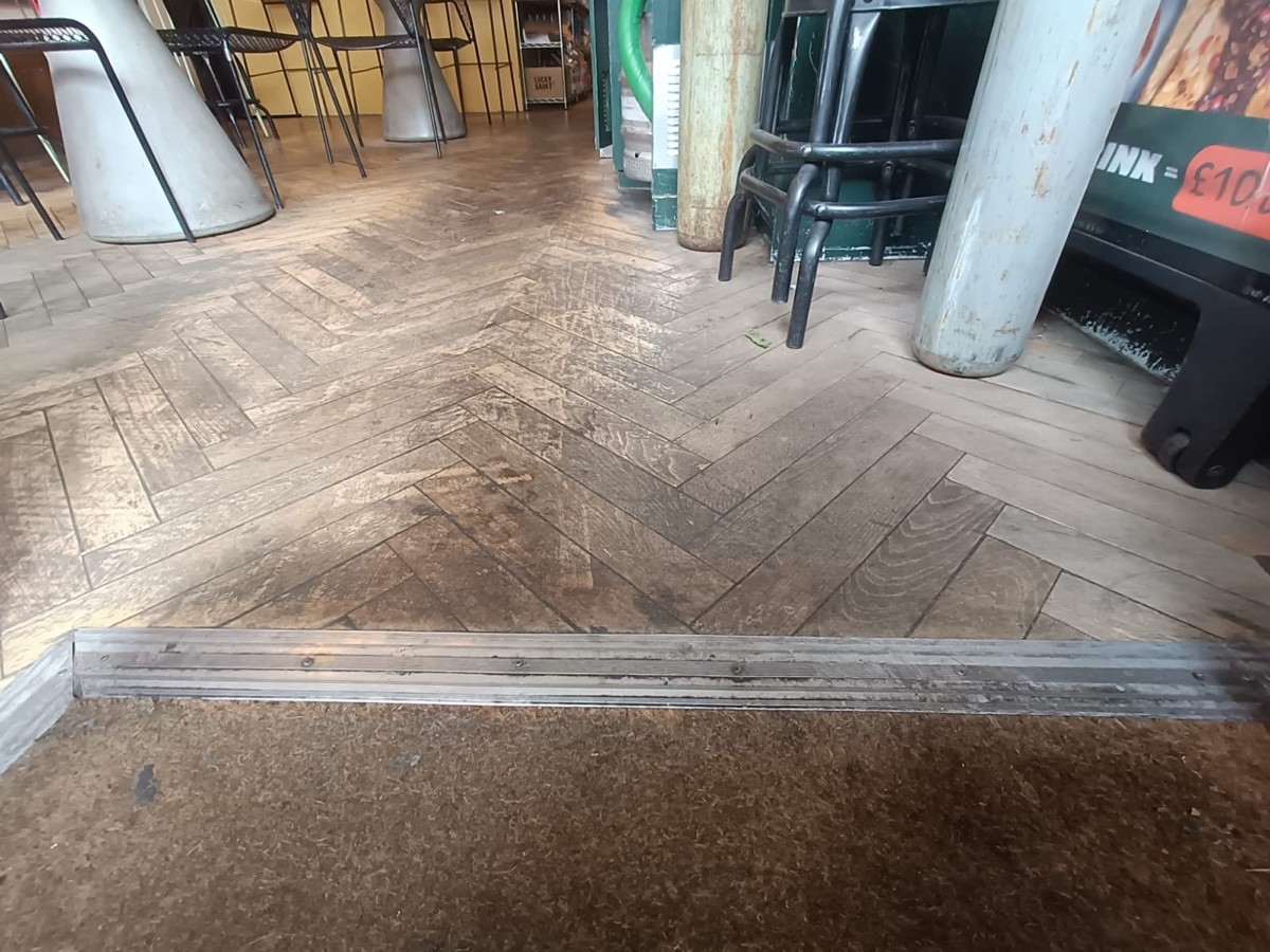 Small bump after doormat.