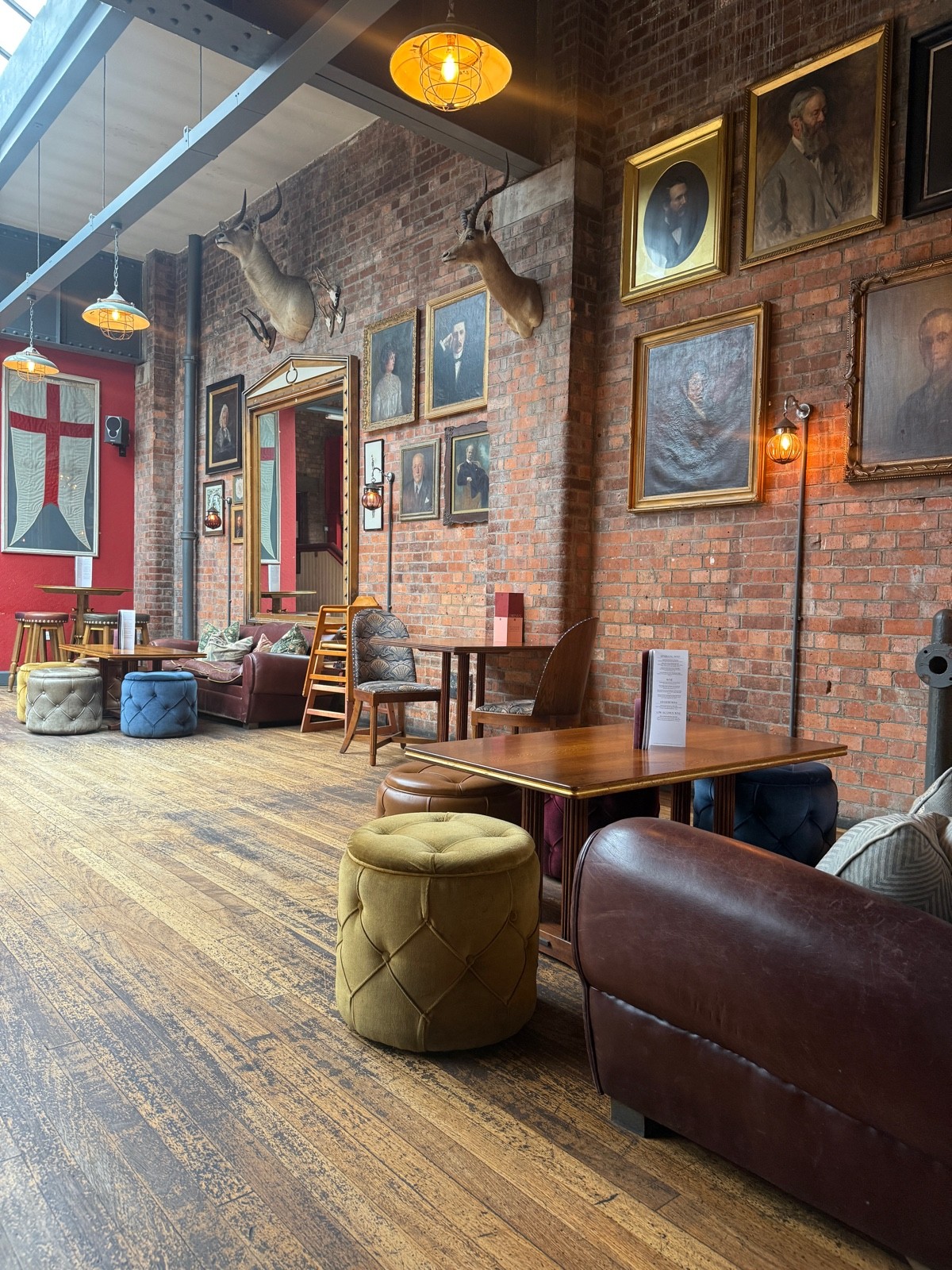 Different seating options low and high, comfy and hard surfaces