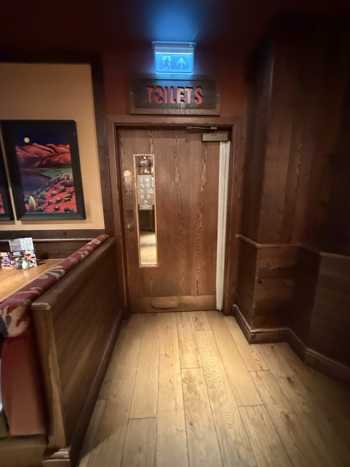 Door to the toilets.
