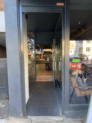 Doorway to the entrance door.