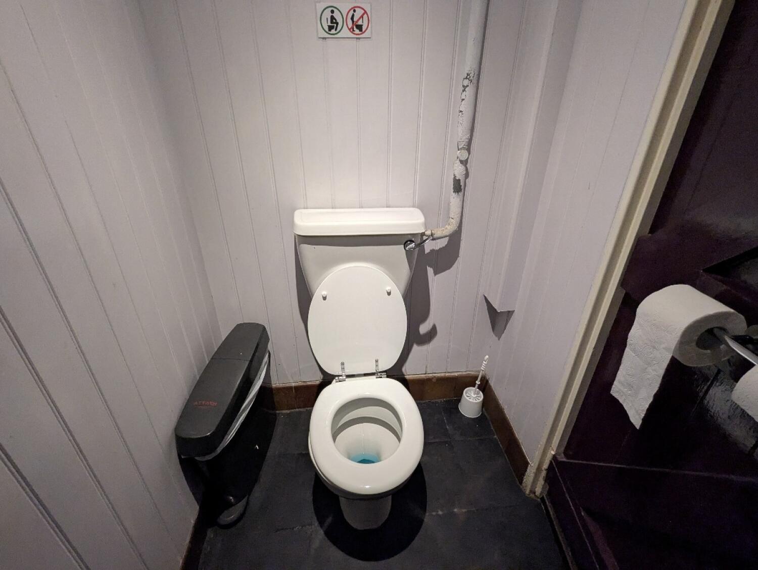 From after door looking right. Toilet ahead.