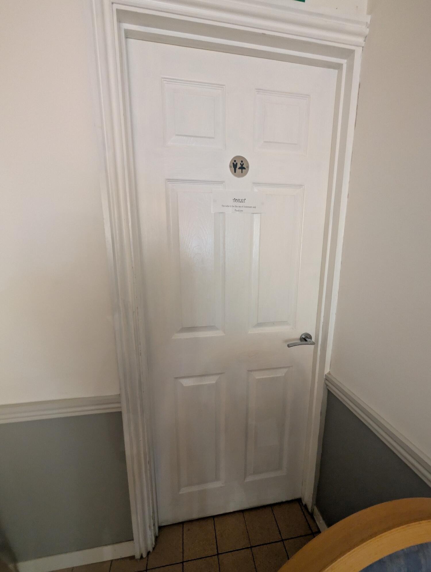 Non wheelchair-accessible bathroom