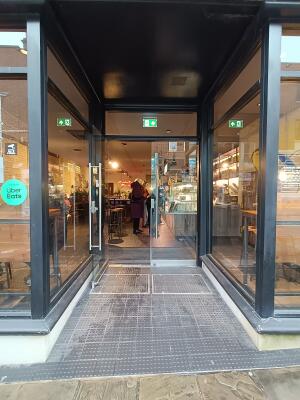 From entrance, facing straight. Opening ahead.