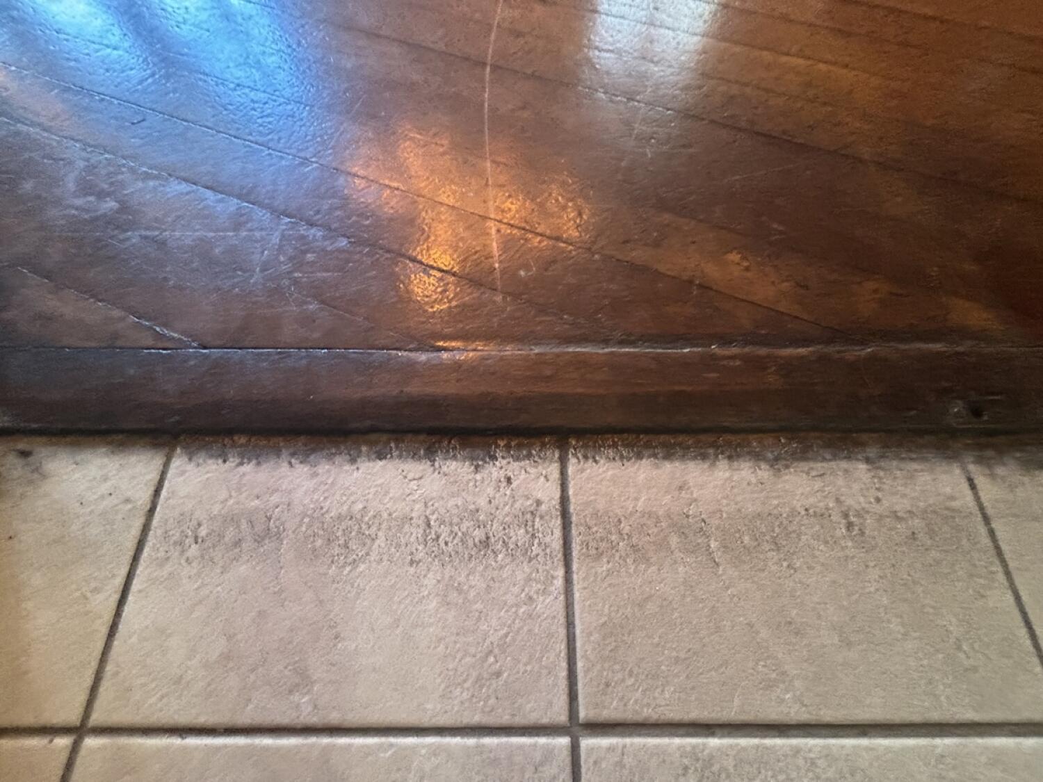 Bump at foot of door.