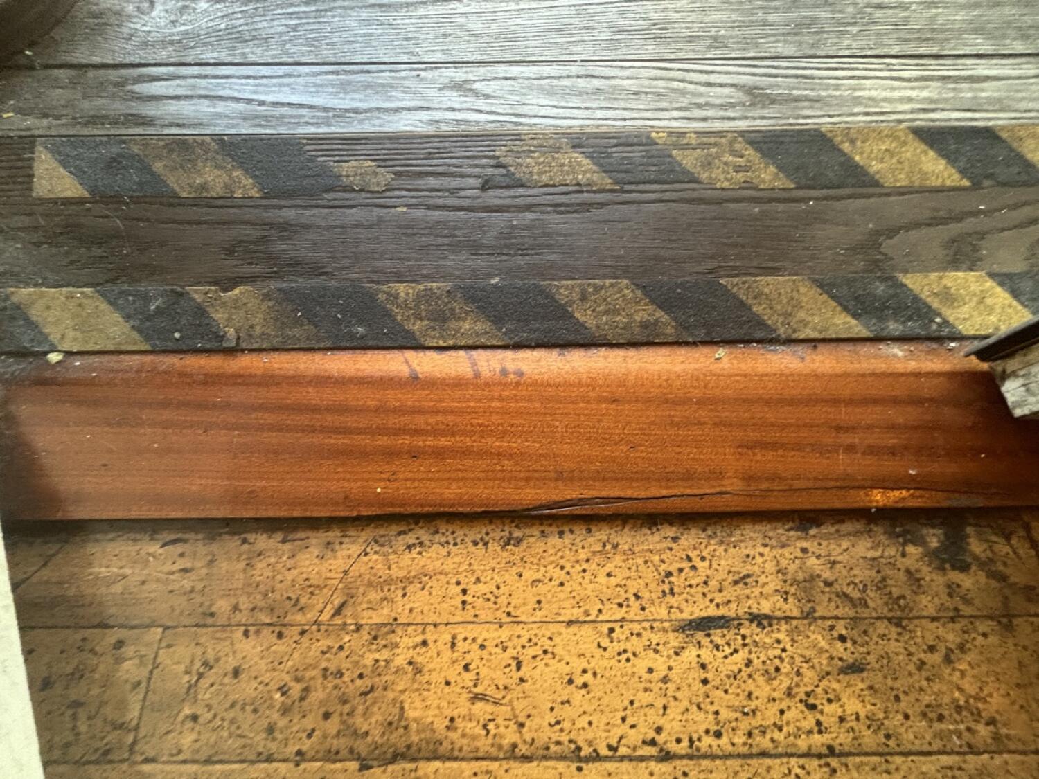 Bump at foot of door.