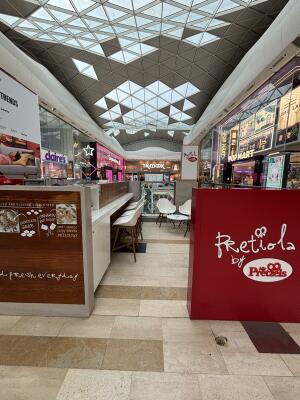From eight of counter facing straight. Opening ahead to side seating space.