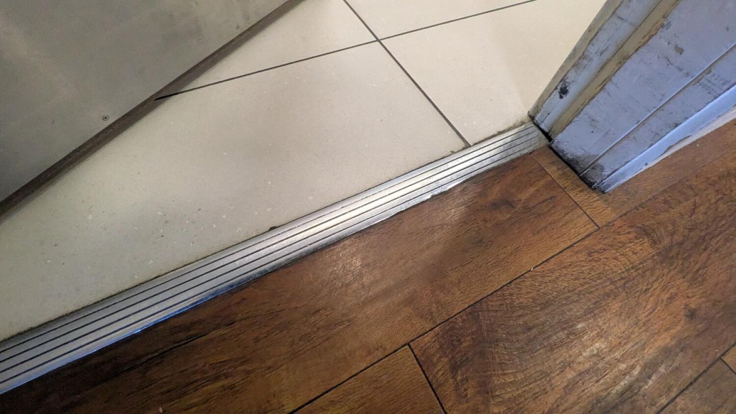 Small bump at foot of door.
