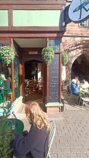 Open archway to venue.
