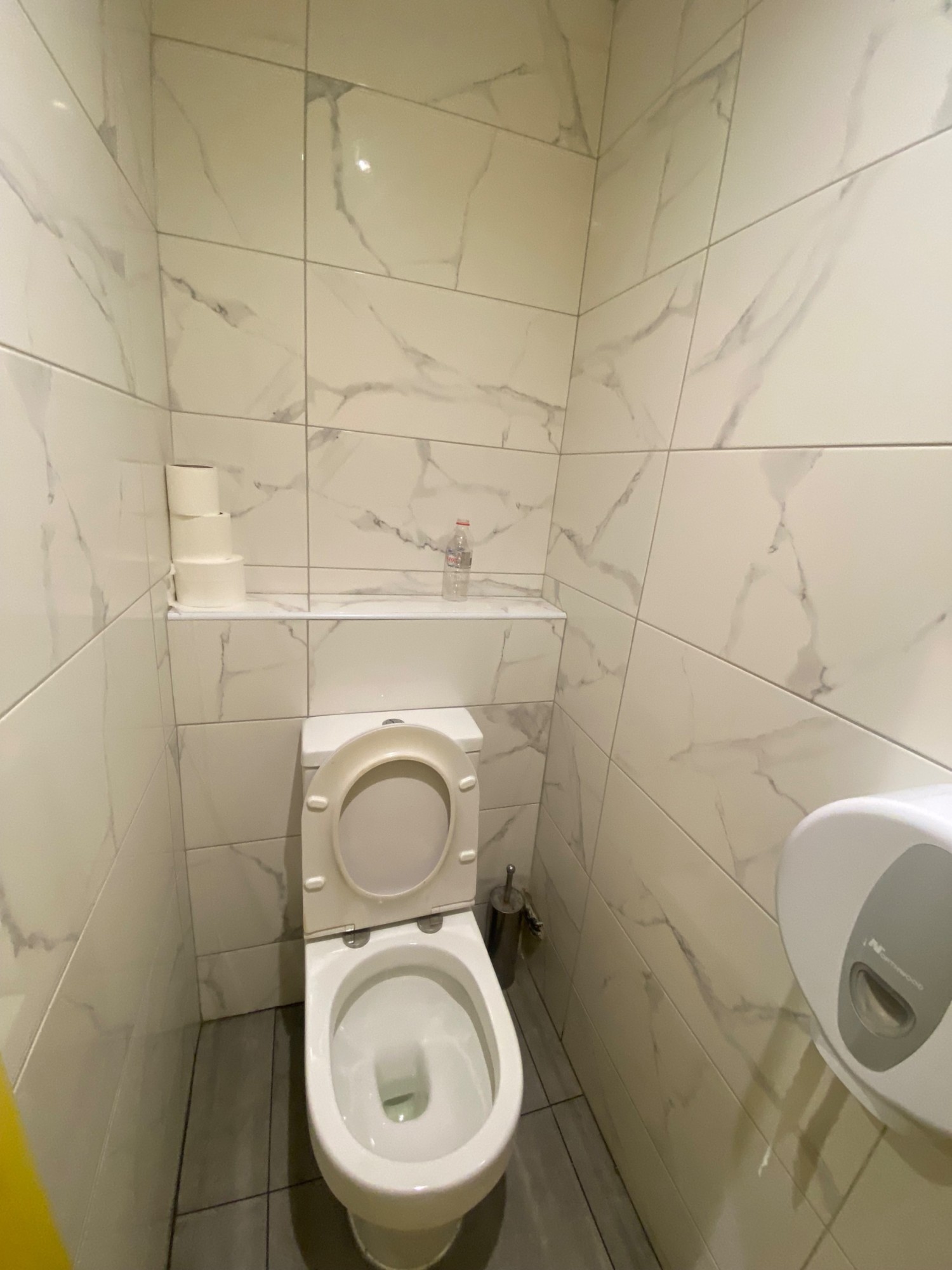 From door, facing left. Toilet in front.