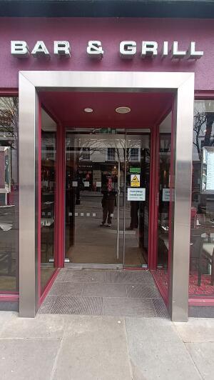 Open archway to venue.