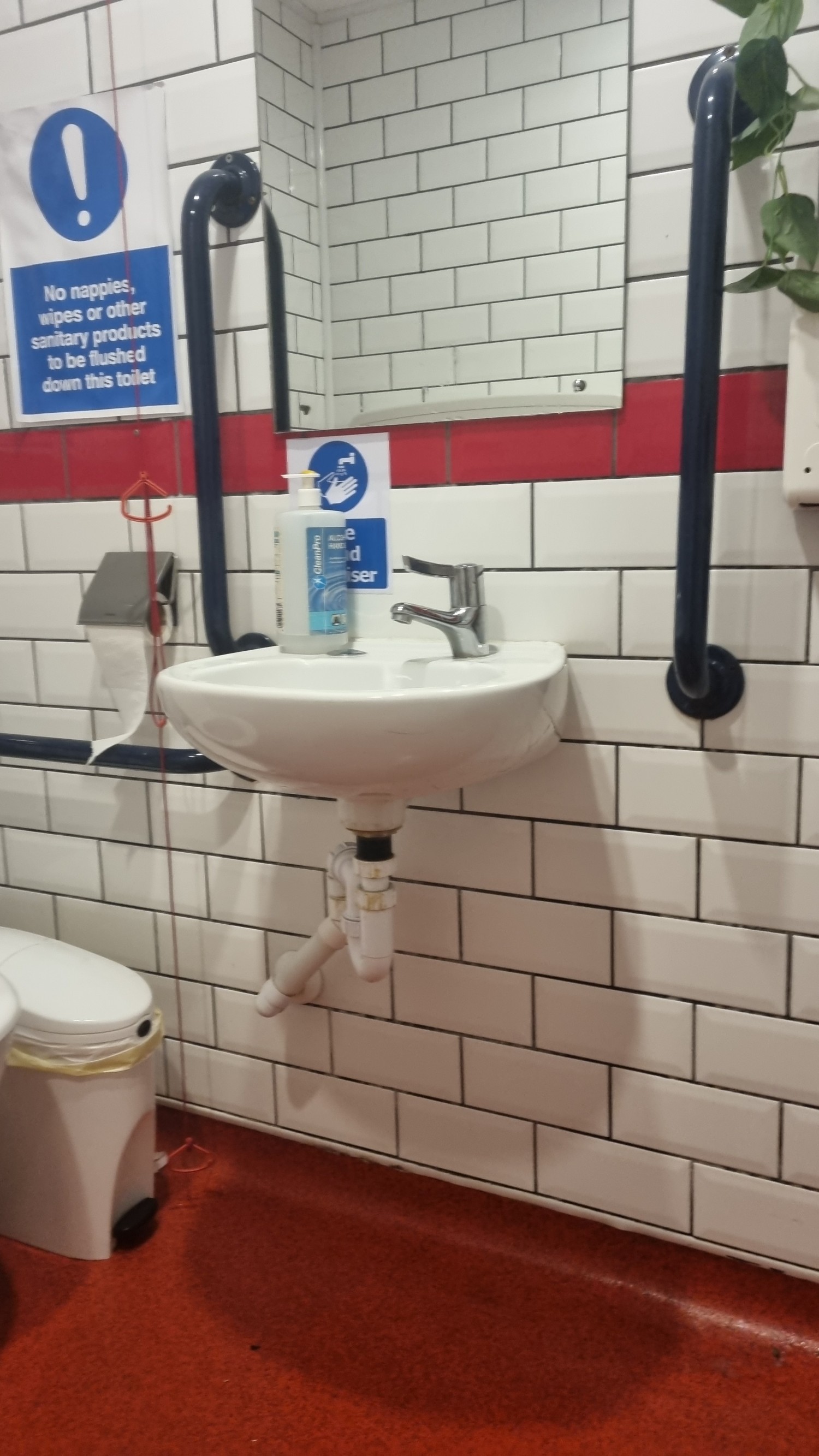 Clear underneath sink. Sealed height mirror