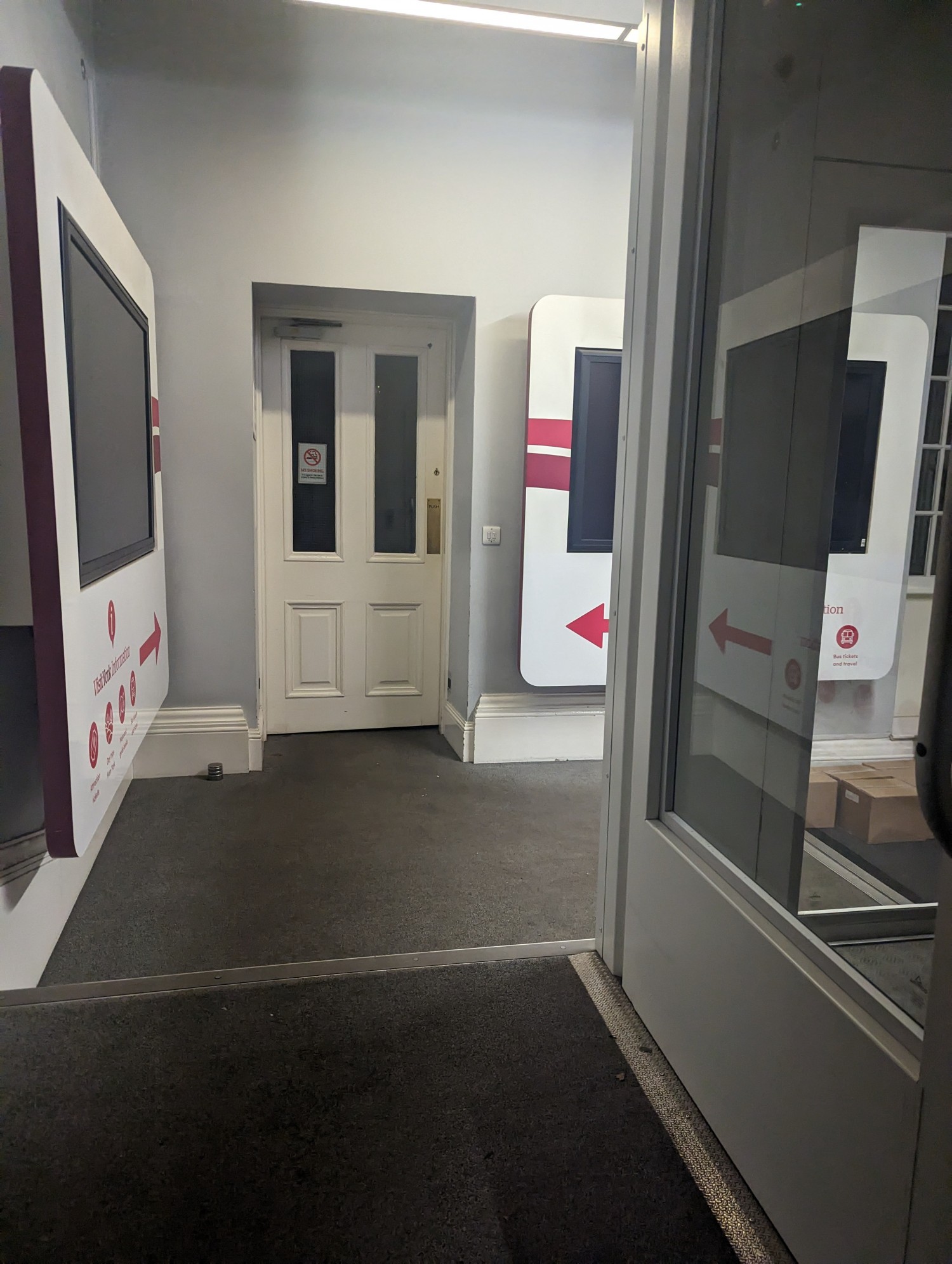 Entrance way to platform lift.