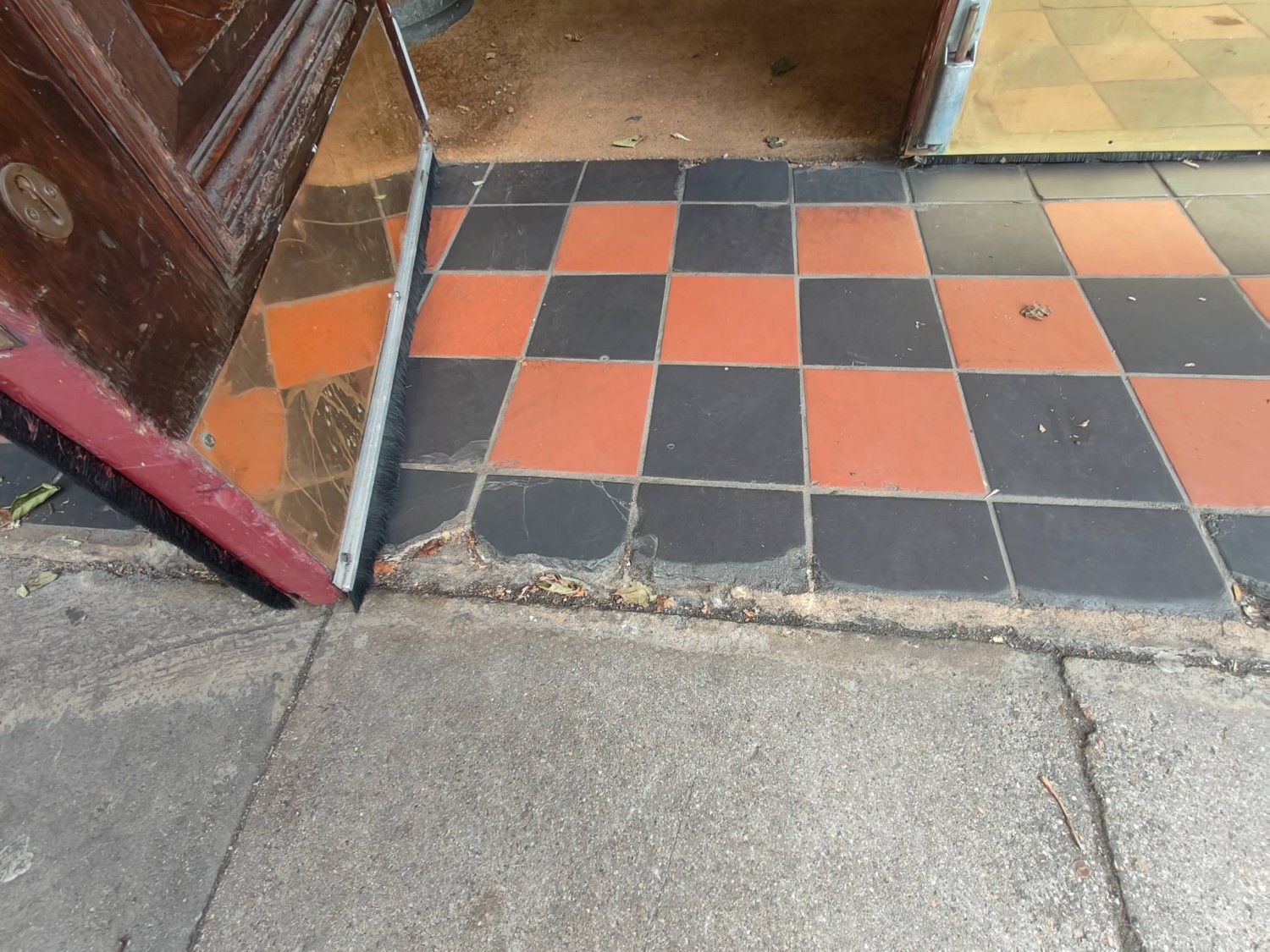 Small bump before the door.
