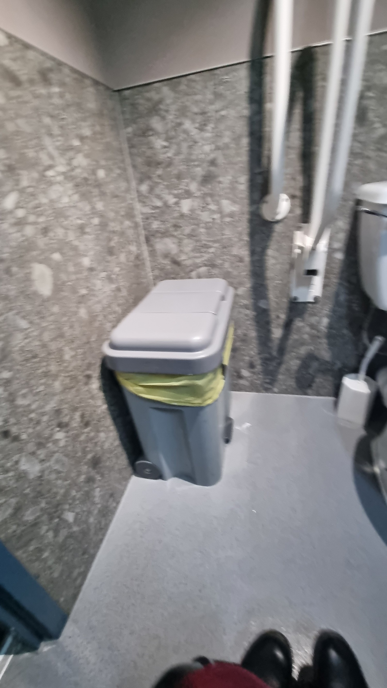Yellow waste bin