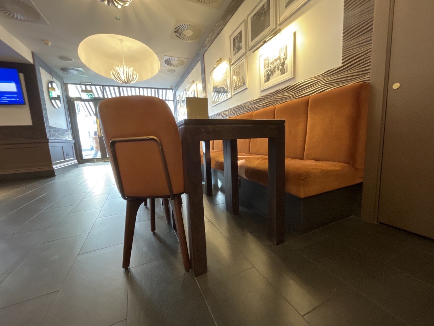 obstruction under benches and seated height tables