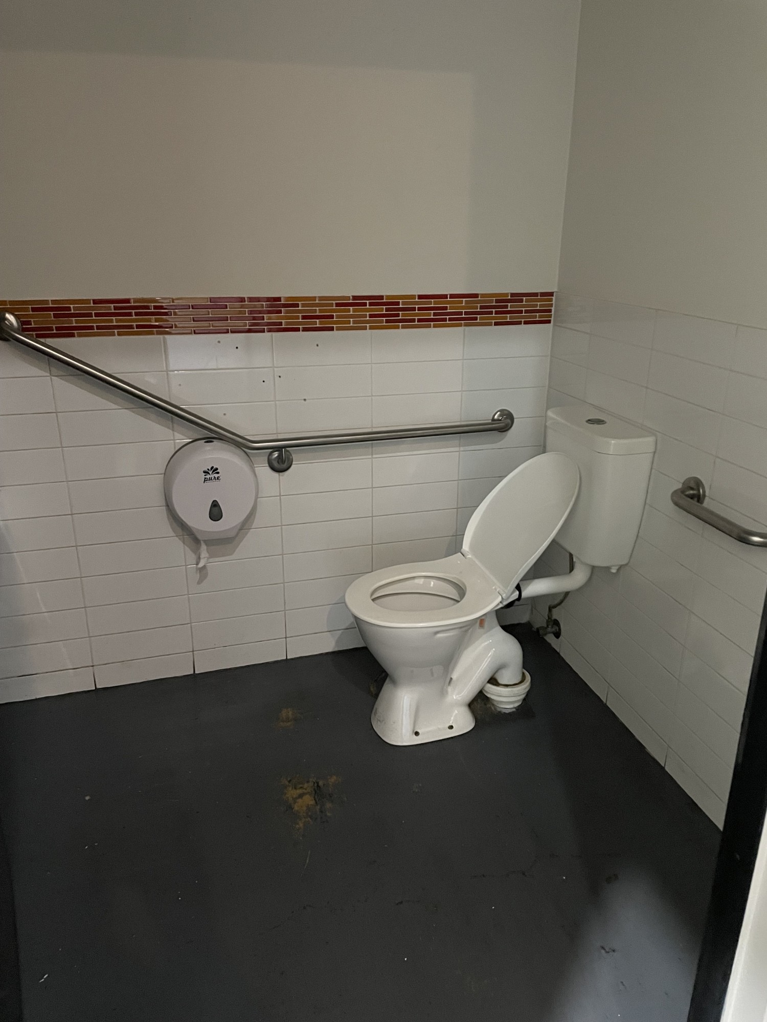 Accessible bathroom is labelled
Womens but disabled can use also