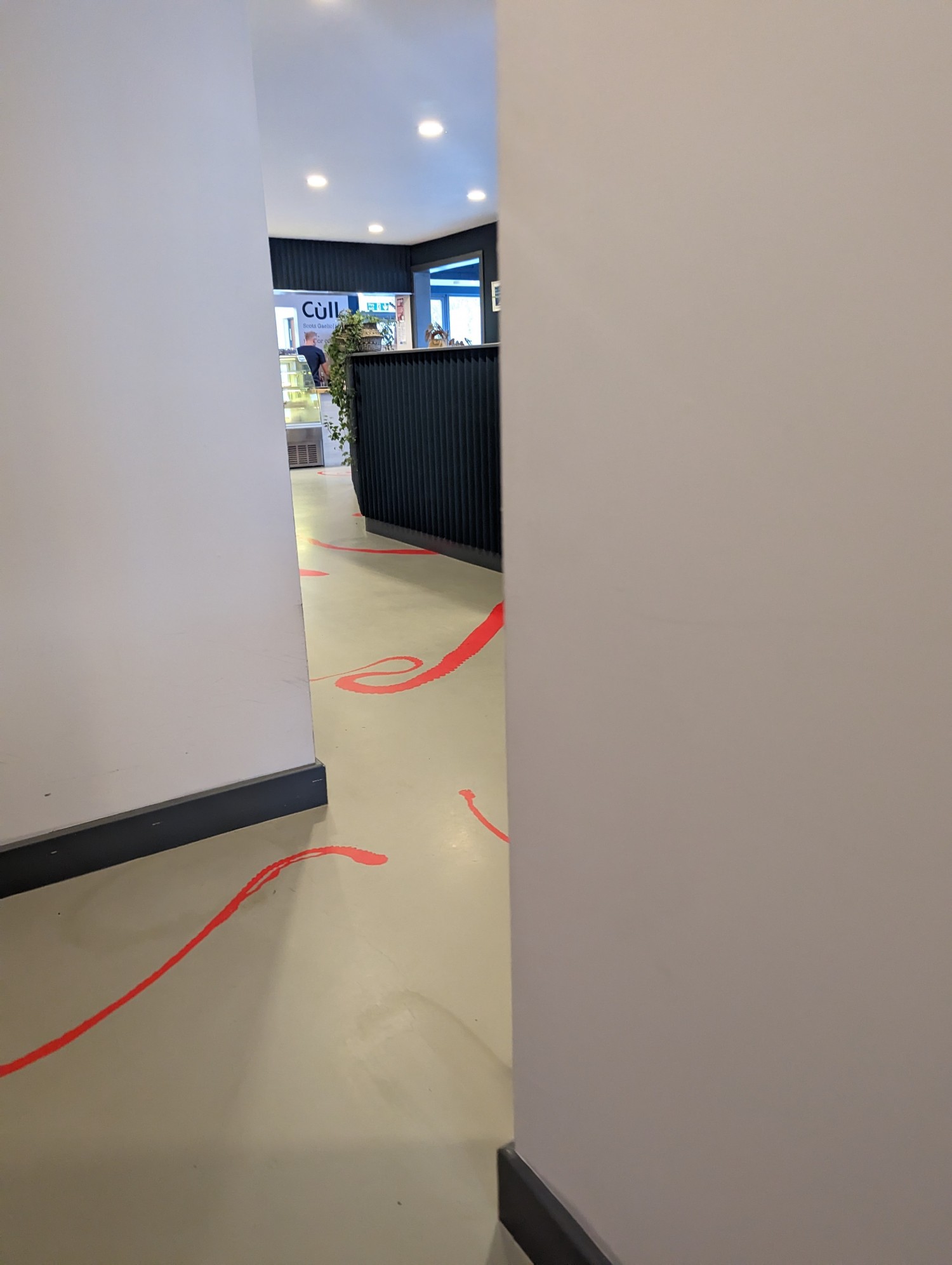 Corner outside toliet