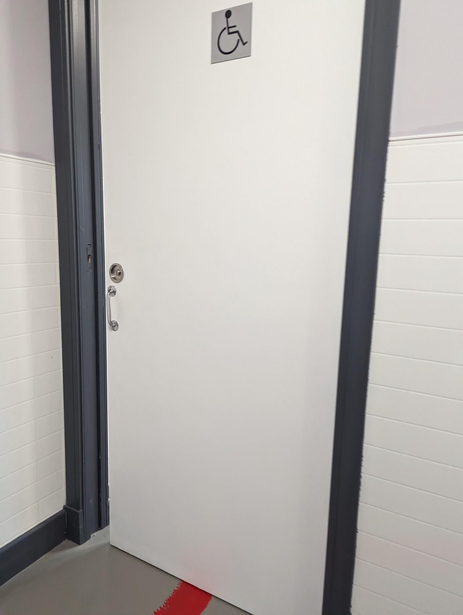 Door of toliet slides