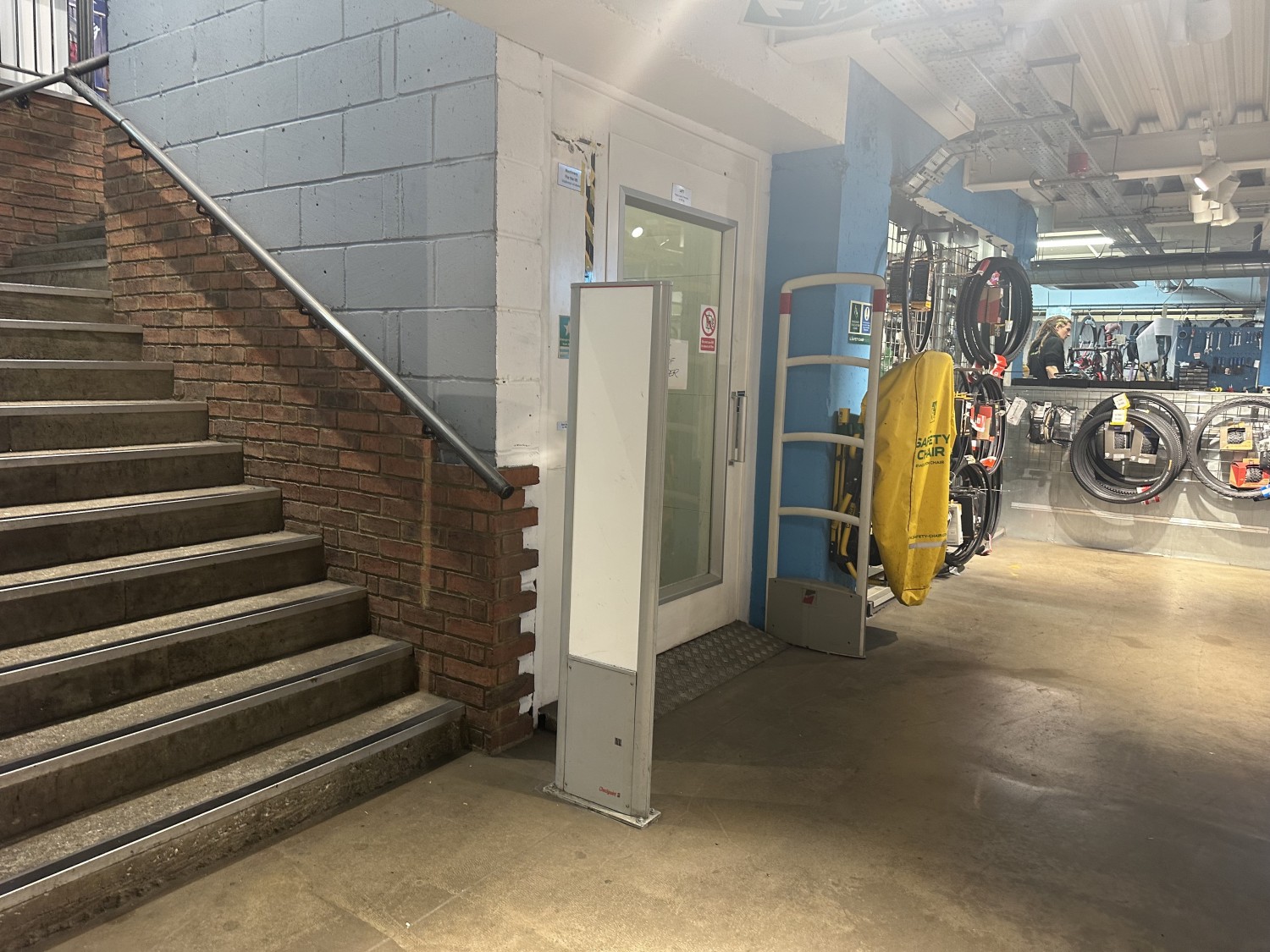 View of the downstairs area. To get to the downstairs area, it can be access through the stairs or the lift.