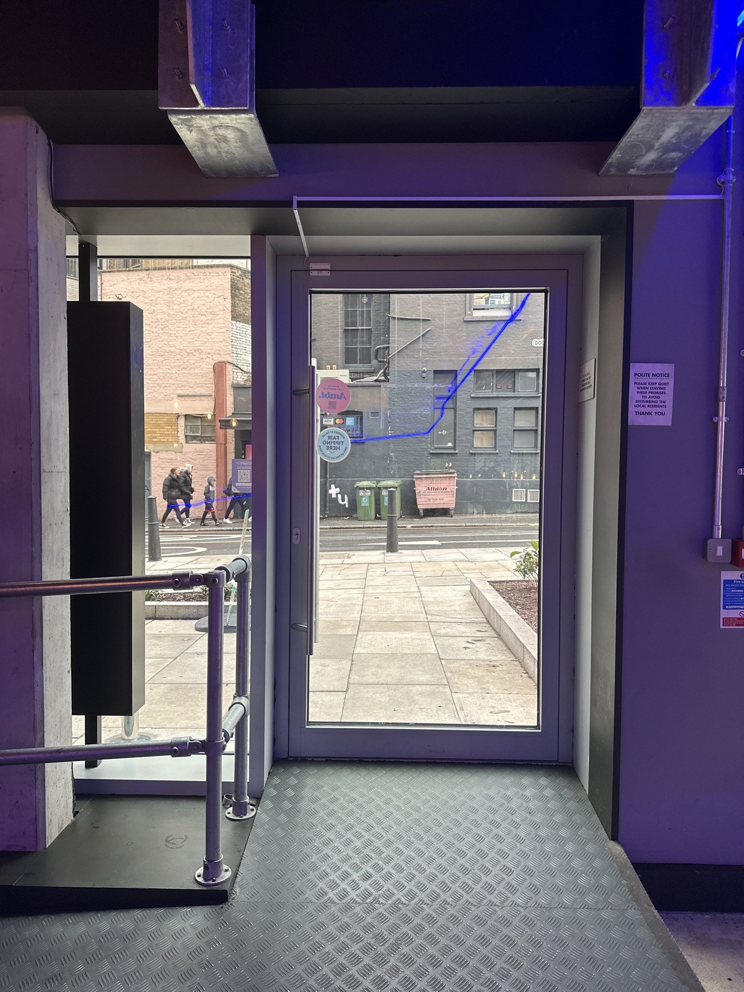Main door is wide but heavy , use alternative entrances