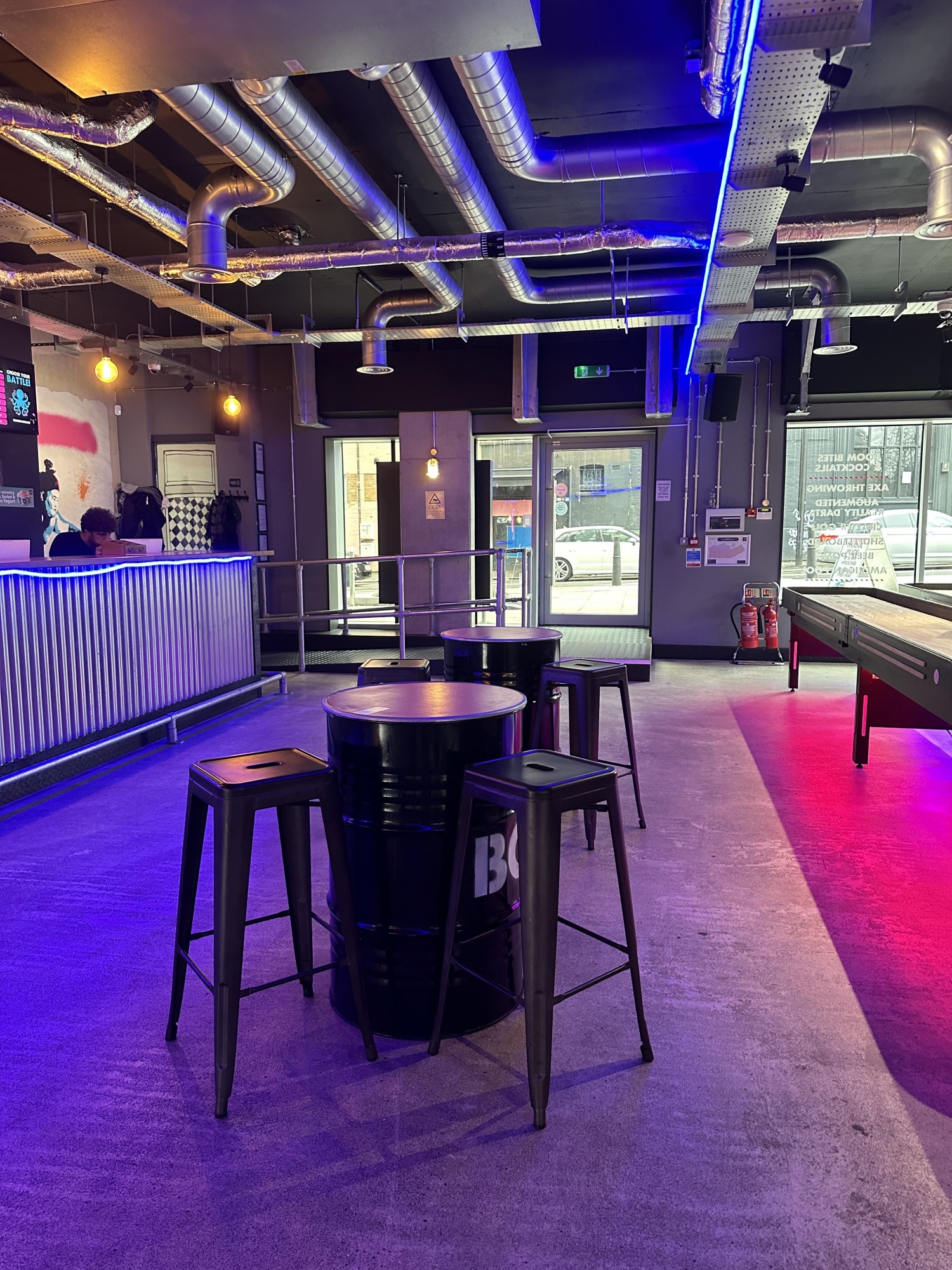 Wide area however could get busy at peak times due to games tables