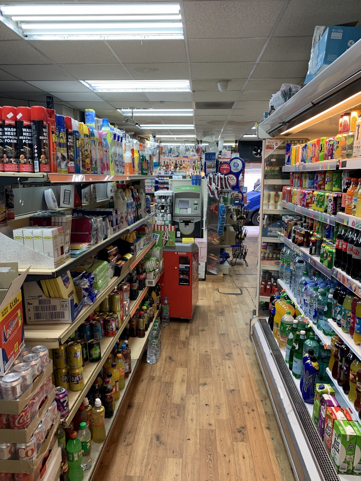 View from back of shop
