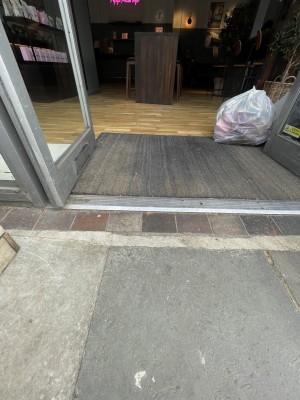 Small bump at entrance.