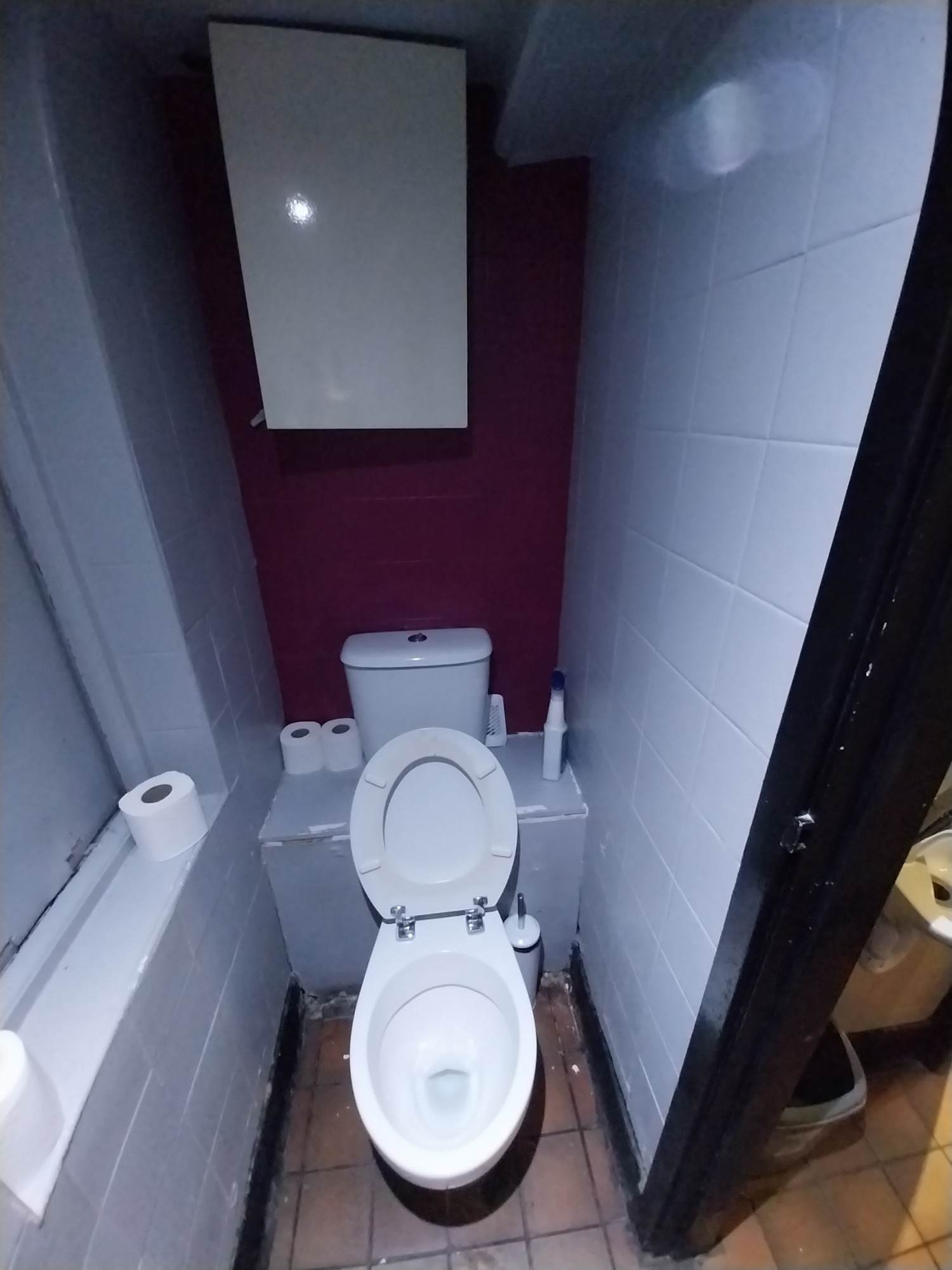 From archway, looking right. Toilet at back.