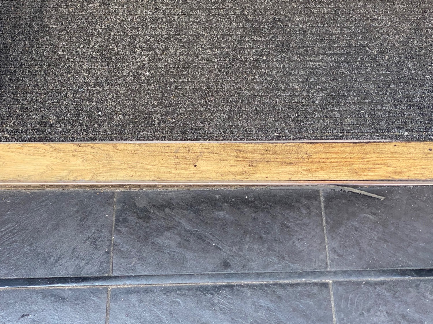 Close up of small bump along main entrance door.